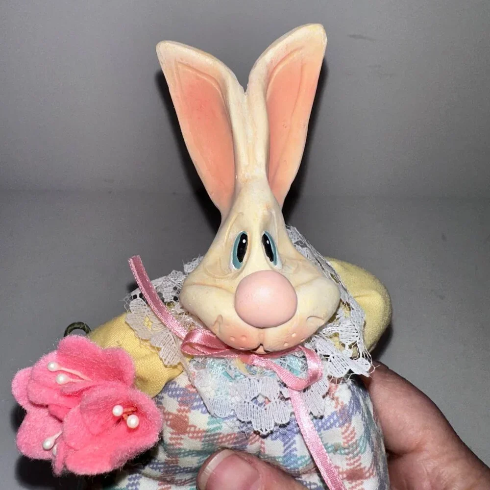 NWT Vintage Russ Berrie The Country Folks Betsy Bunny Easter Bunny - 8